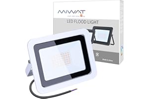 MIWATT Ultra-Thin MIWAT LED Flood Light Spotlight Led Search Lamp 220V Floodlights for Outdoor Garden Street Square (Warm White-2700K, 50W)