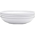 Mikasa 5191829 Delray 9-Inch Pasta Bowl, Set of 4, Bone China, White