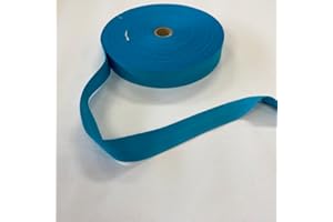 KAYES TEXTILES 25mm Acrylic Herringbone Webbing Tape (Per Metre) (Turquoise)