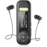 AGPTEK MP3 Player 64GB with Clip Bluetooth 5.3 Portable for Sport | USB C and USB 2 in 1 Retro Classic MP3, 30H Playback, Rec