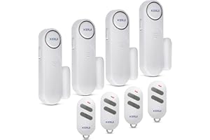 TOWODE Fensteralarm,Türalarm mit 4 Fernbedienungen, Drahtloses Home Security Alarmanlage Magnetsensor 120dB 3 Modi Fensterkontakt Sensor Alarm für Einbruchschutz Anti-Diebstahl
