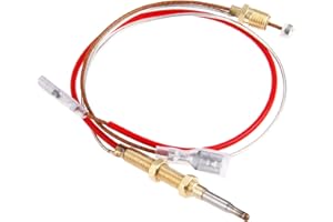 Aupoko Thermocouple Chauffage Extérieur à gaz Longueur 410 mm, M8x1 Écrous de Connexion M6x0.75 Filetage de Tête avec Borne Plate de 6,3 mm (0,25")