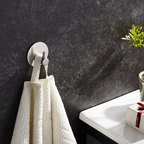ZUNTO 4 Stück Selbstklebend Handtuchhaken Wandhaken Edelstahl Kleiderhaken Ohne Bohren - 5