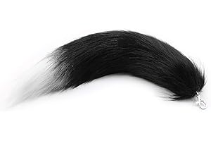 HOT DREAM Disfraz unisex de cola de zorro de acero inoxidable esponjosa, disfraz de cosplay para fiesta de Halloween