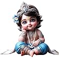 Krishna Sticker Little Krishna Wall Sticker,Krishna Wall Sticker,Wall Stickers Krishna,Wall Stickers for Living Room,Multicolor,62cm x 60 cm,Pack of 1
