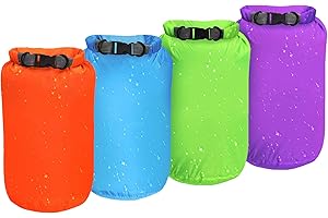 Desoto Dry Bags 4Pack Waterproof Dry Sacks 20L Lightweight Floating Bag Drifting Bag Ultimate Boat Dry Bags for Outdoor Hiking Camping Water Sports