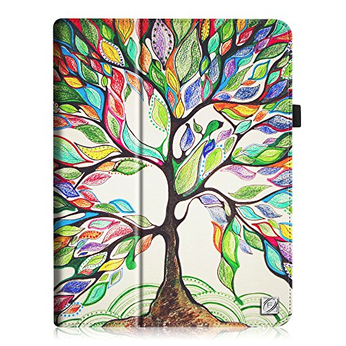 Fintie Apple iPad 1 Hülle Case Schutzhülle Etui Tasche – Folio Slim Fit Ständer Kunstleder Smart Cover mit Stylus Loop für iPad 1st Generation, Liebesbaum - 3