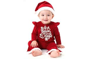 TAGVO Kleinkind Mädchen Weihnachten Bekleidungssets Langarm T-Shirts + Hose + Hut 3tlg Kleinkind Baby Weihnachten Karneval Cosplay Outfit Set für 9-24 Monate