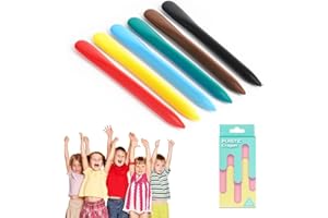 Aolso Kleinkinder Wachsmalstifte, 6 Farben Baby Crayon für Kinder, Sicherheit und Ungiftig Wachsmalstifte, Keine schmutzigen Hände, leicht zu reinigen, Organisches Zeichenstift-Set