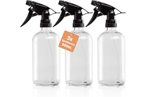 Etievort Lot de 3 flacons pulvérisateurs réutilisables de 500 ml
