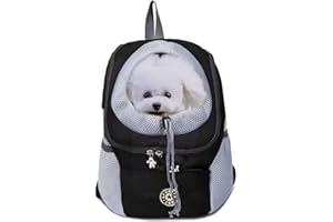 PAPIEEED Pet Carrier Zaino per Cani di Piccola Taglia Fino a 15~7,7 kg, Borsa da Viaggio per Animali Domestici, Design Traspirante e Fondo Impermeabile per Escursioni e Viaggi