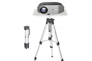 Projector Stand, Vamvo Portable Projector Tripod Stand with Foldable Plate, Aluminum Tripod for Projector Laptop, Adjustable Height from 42 cm to 115 cm