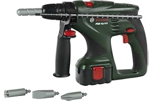 Theo Klein 8450 Wiertarka udarowa Bosch I Wiertarka udarowa z obrotami w prawo i w lewo oraz wymiennymi nasadkami I Zabawki dla dzieci od 3. roku życia