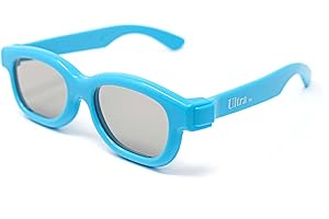 ULTRABYEASYPEASYSTORE Ultra 1 x Blue Childrens Passive 3D Glasses Kids for Use with all Passive TVs Cinema Projectors and RealD Films Movies Circular Polarised 3D Glasses Passive Kids Movies Cinema 3D Glasses