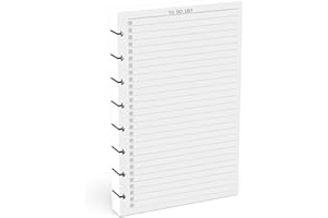 SORT OUT MY LIFE Discbound Half-Letter Size Extra Thick to-Do List, 120 Sheets (240 Pages), 5.5 in. x 8.5 in, 120 GSM, Junior Size