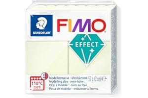 SCRIKSS Staedtler Fimo Effect Ofenhärtende Modelliermasse in der Farbe Nachtleuchtend 57 Gramm, 8020-04