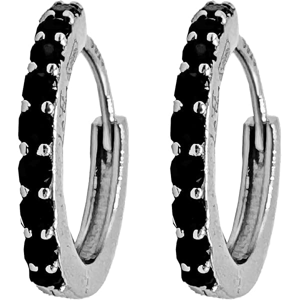 MATERIA Orecchini Tondi Piatti In Argento 925 Con Zirconi: Eleganza Senza Tempo (Diametro 10mm)