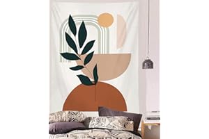 YISUMEI Abstract Tapestry Modern Geometric Tapestry for Bedroom Aesthetic Boho Plant Tapestries Wall Hanging for Room Decor(M/130x150cm/51x60inch)