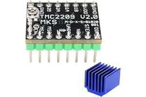 WANGCL Sterownik silnika krokowego TMC2209 z radiatorem doskonały efekt wyciszenia do drukarki 3D Park MKS Gen L/MKS SGen L/SKR V1.3