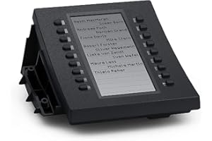 Snom D3 module d'extension pour les téléphones D3xx, écran haute résolution avec rétro-éclairage, 18 auto-étiquetage programmables et touches LED, plug and play, USB, Noir, 00004327