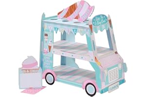 Talking Tables Ice Cream Stall Van Cake Stand | Kids Birthday Party Centrepiece | Baby Shower Decoration, | Summer BBQ Garden Party