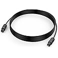 Tobo Optical Audio Cable,Fiber Optic Cable Ultra-Thin Cord,Spdif Toslink Optical Cable Compatible With Tv Sound Bar Home Theater Ps4 Xbox Samsung Vizio Bose-Td-674Oc (5-Meter Pack Of 1),Black