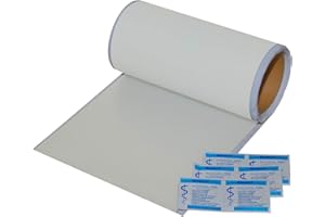 FLICKLY ® Cerotto autoadesivo, per riparazioni, disponibile in diversi colori, 2,5 m x 100 mm, su rotolo, grigio chiaro RAL 7038