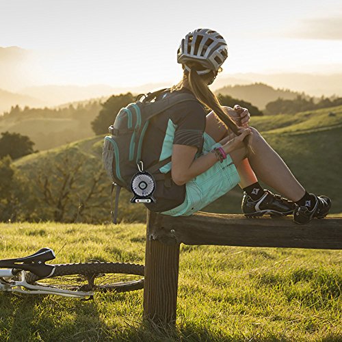 COO Mini USB Ventilator, eine hohe Qualität Tischventilator USB fan mit auch Power bank Funktion, gilt für Zuhause, Büro und Schreibtisch (Schwarz) - 6