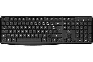 Mobility Lab – ML313979 – Clavier sans Fil Deluxe Keyboard – Récepteur USB et USB-C, Frappe précise, Touches Souples et silencieuses, Pavé numérique, Disposition AZERTY – Noir
