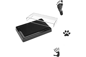 HCYANGZHANG Pfotenabdruck Set Hund,Pfotenabdruck Set Katze,Stempelkissen Haustier Pfoten Tintenkissen Haustierfreundlich Stempelkissen ohne Chaos für Welpen Kätzchen Andenken(Schwarze Tinte)