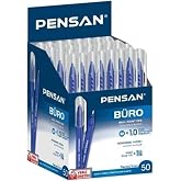 Pensan B&uuml;ro T&uuml;kenmez Kalem 1Mm 2270 50 Li Paket Tek Ebat Mavi