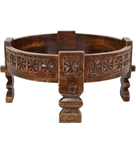 Casa Moro Tavolino orientale Ilias altezza 46 46 cm con intarsi in ottone in filigrana completamente rivestito in oro antico | Tavolino vintage da divano | MA78-36