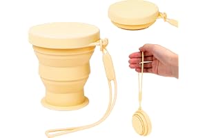 2-pack hopfällbar resemugg i silikon, vikbar camping och hopfällbar kaffekopp, expanderbar silikonmugg med lock, BPA-fri bärb