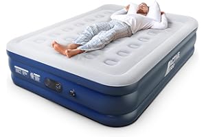 Active Era Premium King Size Inflatable Mattress | Airbed for Home with Built-In Pump | 3 Min Self Inflating Blow Up Bed | Flocked Surface & Puncture Resistant Air Bed Guests & Camping 203x152x35cm