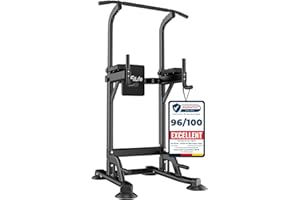 DH FitLife Power Tower Dip Station Équipements de sport avec barre de traction, barres de dip et dos, Station de musculation, Station de fitness, Chaise romaine musculation, Power Rack pour la maison