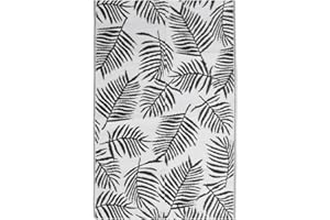 ‎VIDAXL vidaXL Outdoor Teppich Doppellagiges Jacquard-Muster Balkon Terrasse Garten Außenteppich Balkonteppich Gartenteppich Terrassenteppich Schwarz 140x200cm PP