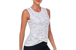Akiooue Workout Tank Tops for Women Sleeveless Gym Sports Yoga Tops Athletic Running Moisture Wicking Crop Vest Shirts