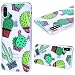 Produktbild GrandEver iPhone X Hülle Silikon Transparent mit Kaktus Muster Handyhülle Gel TPU Bumper Schutzhülle Durchsichtig Klar Rückschale Handytasche Ultra Dünn Flexible Soft Case