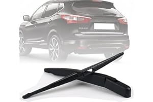 ROADTIME Limpiaparabrisas Trasero, Juego de Escobillas Limpiaparabrisas, Brazo Limpiaparabrisas Trasero compatible con Nissan Qashqai 2006-2019 (2006-2013)