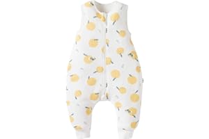 Duomiaomiao Śpiwór z nogawkami 1,0 tog, całoroczny śpiwór, bawełna, śpiwór z nogawkami, śpiwór niemowlęcy z nogawkami, całoroczny uniseks