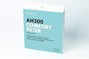 BONECO Filtre confort AH300 - Filtre de rechange 4 en 1 pour H300/H400 avec filtration de particules et réduction des odeurs, jaune