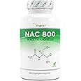 NAC - N-Acetyl L-Cystein 180 Kapseln mit je 800 mg - 6 Monatsvorrat - Laborgeprüft (Wirkstoffgehalt & Reinheit) - Vegan - Hoc