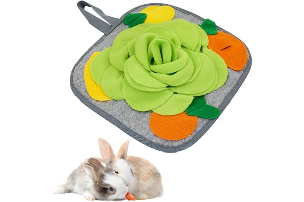 Andiker Tapis de recherche de lapin et renifler antidérapant 30 cm, corde de suspension, tapis coloré pour chinchillas, oiseaux, chiots, cochons d'Inde, dressage à renifler