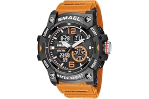 ASWAN WATCH Mens Digital Watch, Sports Watch with Calendar/Chronograph/Stopwatch/Dual Time/Waterproof/LED, Gift for Mens Watches