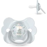 Suavinex, Pacifier for Babies 0/6 Months and Newborn, with Physiological Silicone Teat SX Pro, Symmetrical, Flat and Flexible