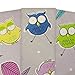 3 x CUTE OWLS New Design 100% Natural Cotton Baby Muslin Squares, Newborn Nappies, Cloths, Swaddles, Bibs, Wipes, Reusable Nappy, Lovely Gift for Newborn Baby Girl or Baby Boy