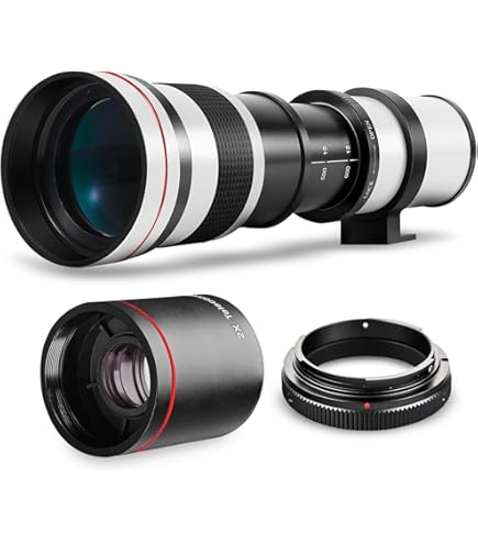 High-Power 420-1600mm f/8.3 HD Manual Telephoto Lens for Nikon