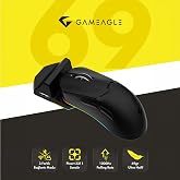 GAMEAGLE Tracker Pro RGB Kablosuz 2.4Ghz Bluetooth Kablolu Dock Şarj İstasyonlu 69gr 1KHz 12000DPI Oyuncu Mouse (siyah)
