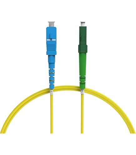 Nanocable 10.20.0003 - Câble Fibre Optique Pour Routeur SC/APC Vers SC/APC Monomode Simplex LSZH, Couleur Jaune, 3 M