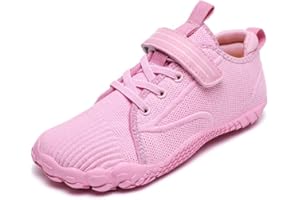DAZFE Kinder Barfußschuhe Breite Zehenbox Jungen Mädchen Hausschuhe Minimalistische Wanderschuhe Sportschuhe Laufschuhe Walking Schuhe 26-37EU